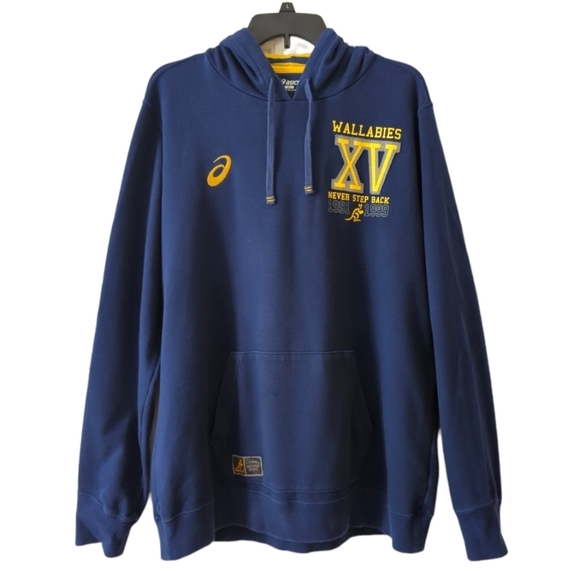 Asics Wallabies Australia Rugby Union XV Hoodie Size XL - Picture 1 of 10